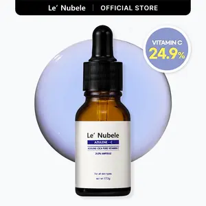[Le Nubele] AZULENE CICA VITAMIN C 24.9% AMPOULE | Potent Toning Serum | 249,000ppm High-purity Vitamin C + Azulene + Centella Asiatica | Korean Skincare | 0.61 oz