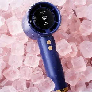 Portable Mini Handheld Fan, Adjustable 100 Speeds, USB Charging, Digital Display, Wearable Fan, Small Fan for Home Office Outdoor, Summer Gift Choice