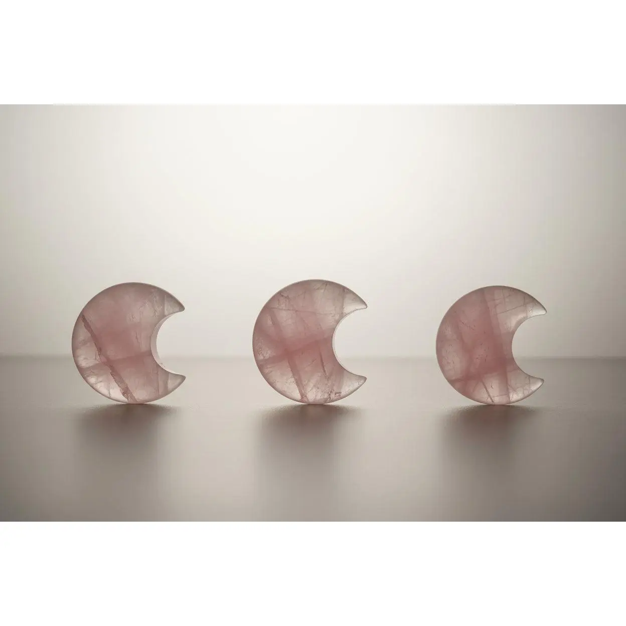 Rose Quartz Moon Carving - Pink Crystal Home Decor Statue, Altar Piece for Love, Heart Chakra Healing, Gifting for Cancer, Scorpio Signs (Mother's Day, Valentine's Day, Birthdays)