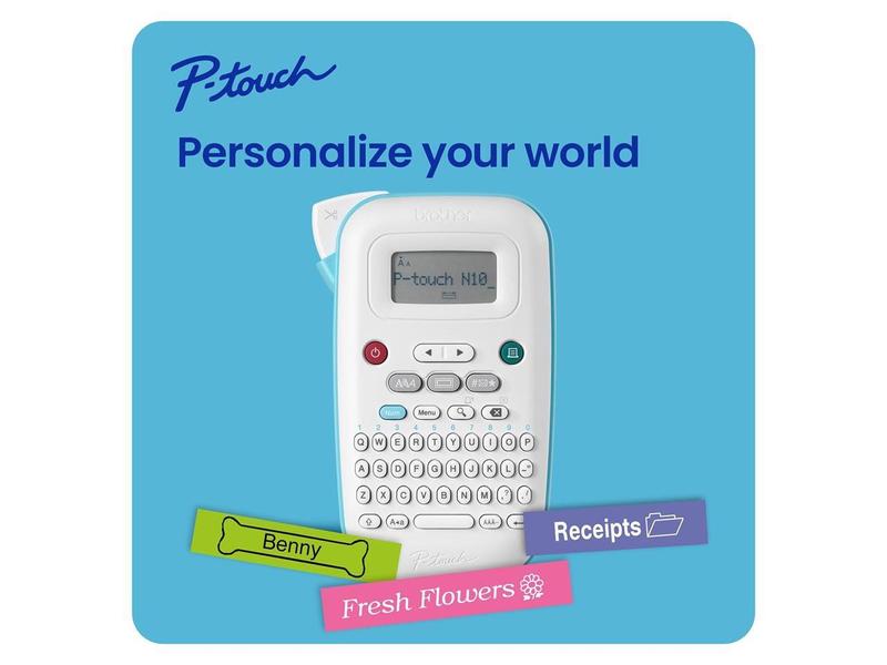 P-Touch PT-N10 Personal Handheld Label Maker 2 Lines 4.7 x 7.6 x 2.8 PTN10
