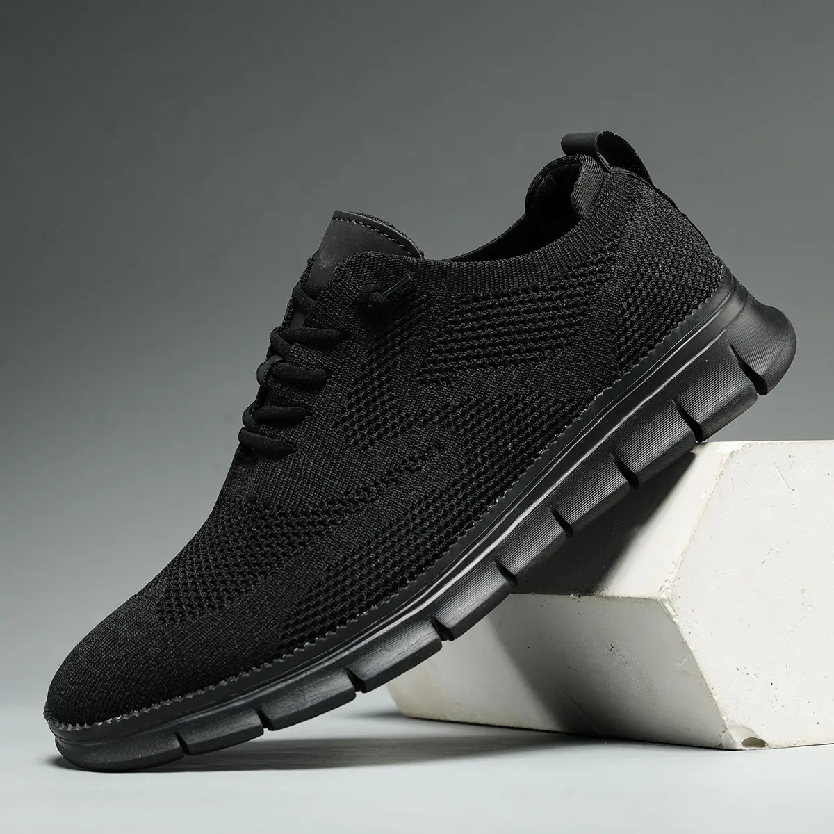 Men's Mesh Oxfords Casual Shoes - Footwear for Work, Daily Wear - Comfortable Lightweight Slip-On Walking Shoes