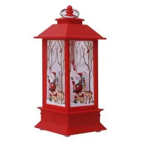 Christmas Storm Lantern Candlestick Lamp Small Night Lamp Old Snowman Decoration Small Night Lamp Desktop Decoration