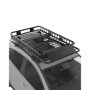 GAOMON 64 in x 39 in x 6 in Roof Cargo Rack Basket with Extension Black Roof Luggage Rack Universal for SUV Car