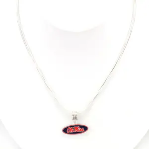 Ole Miss Enamel Logo Necklace for Women - Perfect Accessory for Any Occasion