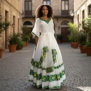 Ethiopian and Eritrean traditional dress Habsha dress