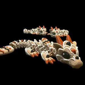 Baby Easter Cookie Dragons - 9 Inch Articulated Design with Orange Beads, Perfect for Fidget and Easter Celebrations