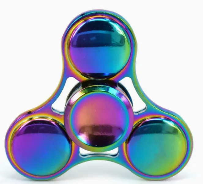 Metal Cyclone Triangle Fidget Spinner, Colorful Dazzling Portable Stress Relief Toy for Kids & Adults