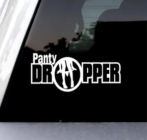 Panty Dropper Decal Vinyl Car Sticker | Cars Trucks Walls Laptop Funny | White |6.5 in