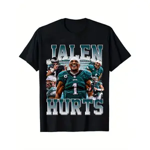 Jalen Hurts Football Shirt 5, Eagles Football Shirt Christmas Gift Unisex, Football 90s Vintage Fan casual sporty short sleeve t-shirt short-sleeved round neck summer sport Unisex Vintage Streetwear T-Shirt Graphic Concert T-Shirt