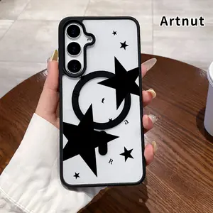 Compatible with Samsung Galaxy 16 Pro Max E Plus Starry Dreamscape Pattern Shockproof Non-Yellowing Crystal Transparent Acrylic Soft Case Supports Wireless Charging.