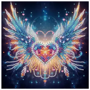 Wings Pattern DIY Diamond Arts Colorful Painting Kit without Frame, 5D Special Shape Crystal Artificial Diamond Mosaic Handicraft for Beginners, Diamond Painting Kits