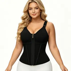 Women's High Compression Full Body Faja Waist Trainer - Double Tummy Control, Easy-Adjust Belts, Adjustable Straps, Smooth Mesh Wrap Fabric, Sporty Shaper Waist Trainer (In Stock)