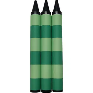Green Striped Jumbo Black Crayons