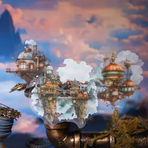 15 Sheets/bag Pet Sticker Pack, House Series Decorative Stickers for Journals & Water Bottles, Gear Theme Stationery Accessories, Artificial Pattern Design