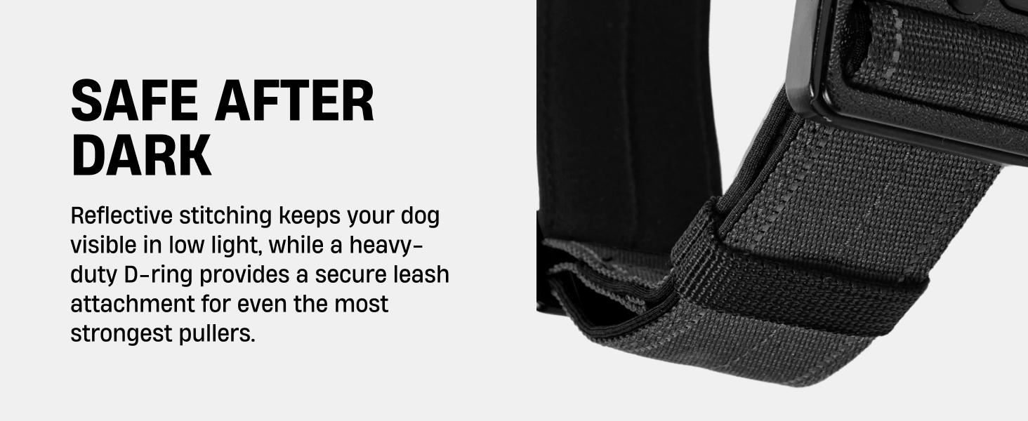 Tactical Dog Collar - Heavy-Duty Quick Release Buckle, Plain, Comfortable Wear, Custom-Printed, Reflective Night Visibility Design