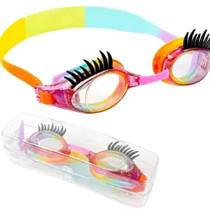 Adjustable UV Protection Kids Swimming Goggles, HD Anti-Fog Leakproof Swim Glasses for Boys Girls 3-14, Outdoor Water Sports Pool Beach Activities