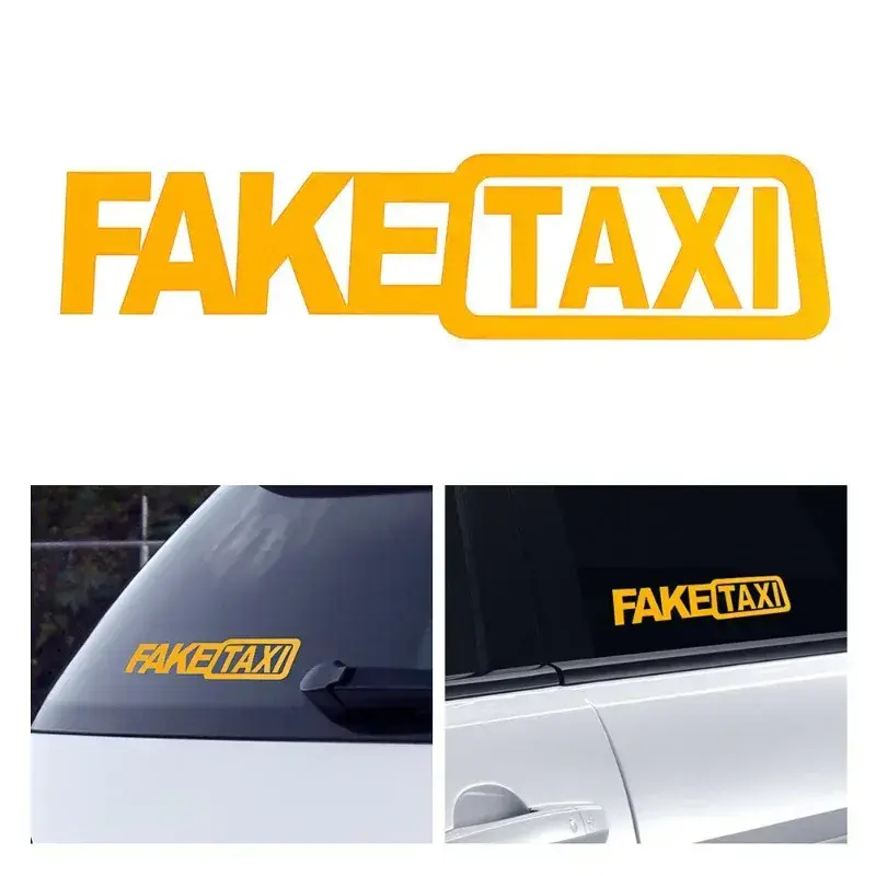 Universal FAKE TAXI Car Auto Sticker Decal Emblem Self Adhesive Vinyl For Car Funny Car Sticker