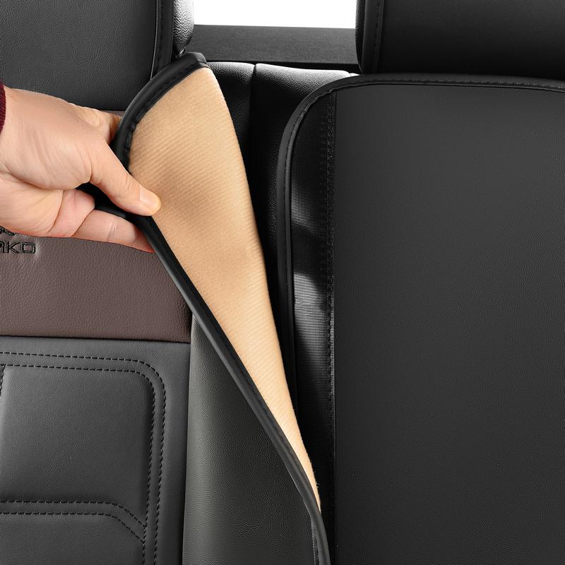 Premium PU Leather Car Seat Covers - Scratch-Resistant & Wear-Resistant - Full-Body Protection for 5 Seats - Water-Resistant & Easy to Clean - Seat Protection for All Seasons