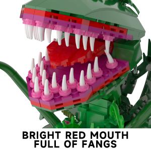 TENHORSES Audrey II Piranha Plant Building Blocks Kit 342 Pieces Compatible with Lego Sets Little Shop of Horrors Openable Mouth DIY Model for Kids Over 8 Years Old Halloween Gift