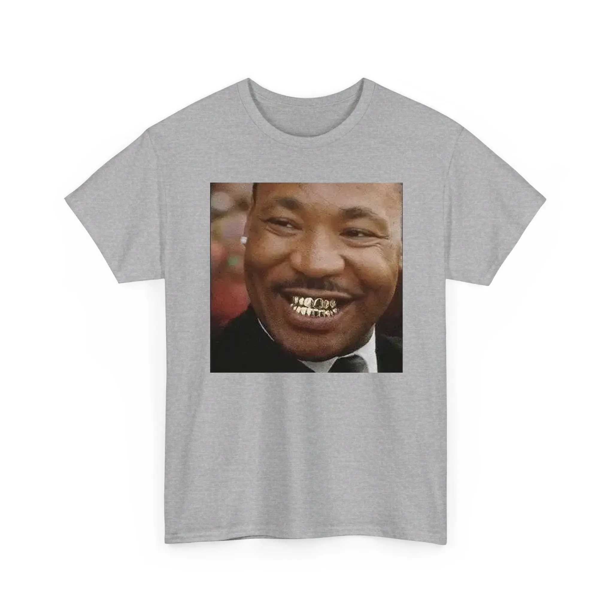 Martin Luthe King Gold Grillz Meme T-shirt, Funny MLK Meme Shirt, Black Pride Tee, Cotton Unisex Casual Top