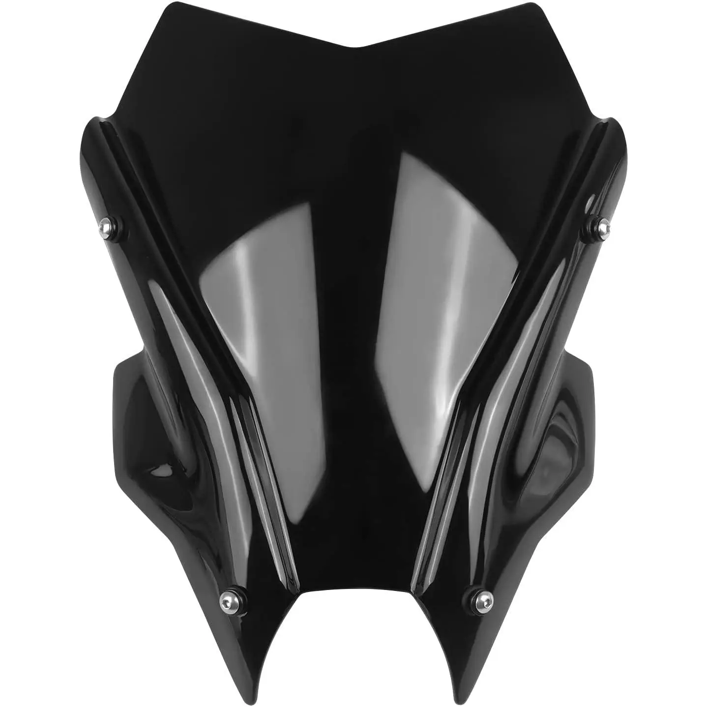 BAIONE Motorcycle Windshield Replacement - 1 Pc Stainless Steel Wind Deflector for YAMAHA MT-09, MT09 SP, FZ09, FZ-09 (2021-2023) - Acrylic, Anti-Scratch, Chip-Resistant, Black, Easy-to-Install, Polarized Finish, Unique Design, Riding Protection