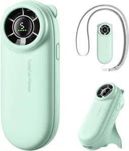 TurboBear Portable Handheld Turbo Fan-  Air Speed, Ultra-Light 86.5g Hand Fan, 5 Gear Cooling, Rechargeable  , Pocket Cute Small Fan Travel Essentials Gifts Women