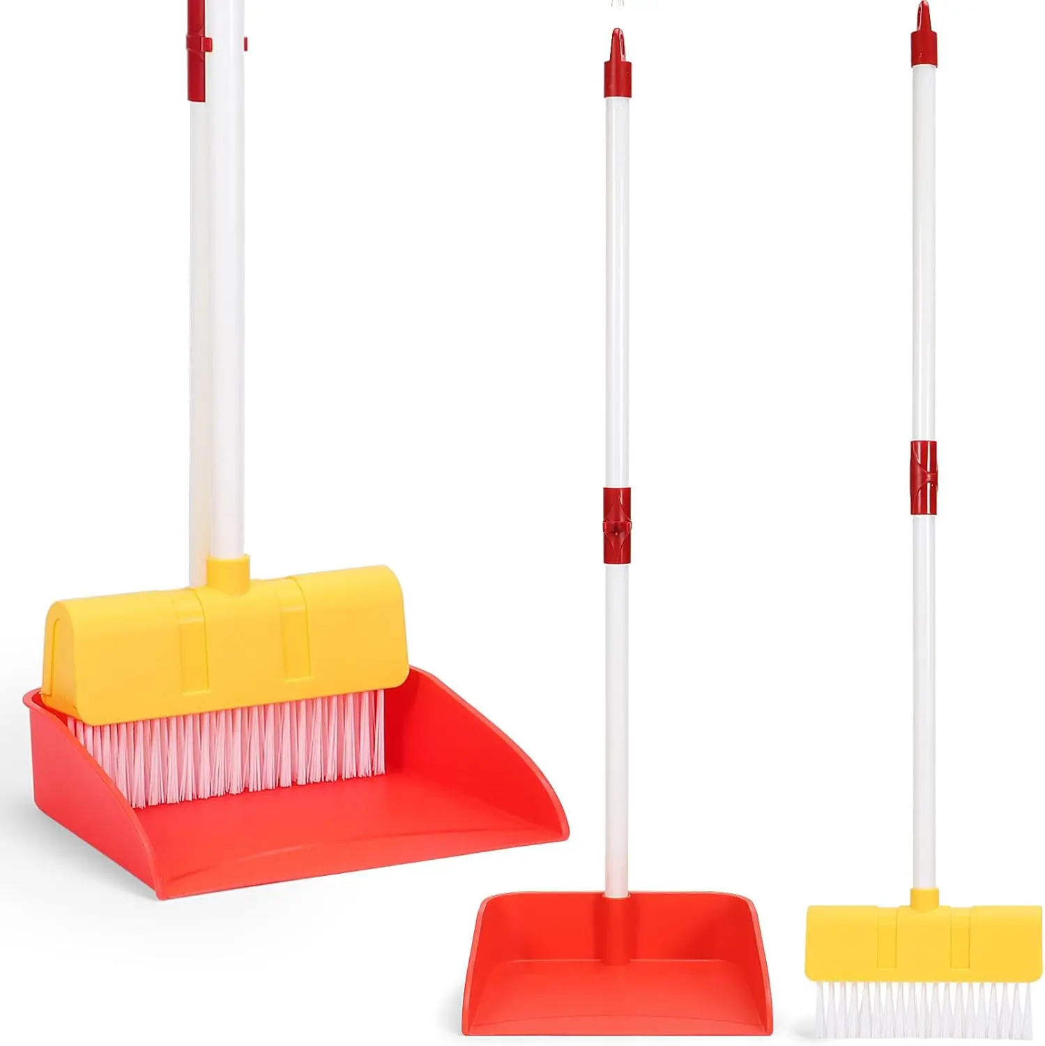 Kids Cleaning Toy Set Toddlers Broom 2 Pcs  Kids Broom and Dust Pan Set for Pretend Play Cleaning Toys Gift for Toddlers Girls Boys Age 3-6 Years Old