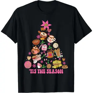 Tis The Season Mexican Christmas Tree Tamales Pan Dulce T-Shirt