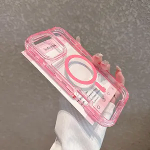 Suitable for MagSafe clear phone case compatible For iPhone 1716 151413Pro Max Plus caseThis two-in-one MagSafe phone case adopts drop-proof design to enhance device protection Very suitable for users who pursue high-quality