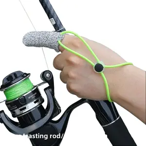Cut Resistant Finger Sleeve, Lure Fishing Single Finger Protector with Anti-Slip Pad, for Spinning Reel Surf Casting & Long Distance Casting, Lightweight Breathable Outdoor Fishing Gear (1 pack)