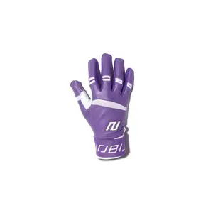 Long Cuff Batting Gloves - Purple/White