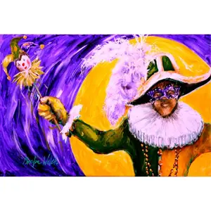 Carolines Treasures  Mardi Gras Hey Mister Fabric Placemat