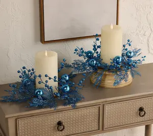 Set of 2 Glitter Leaf and Ornament Rings by Valerie