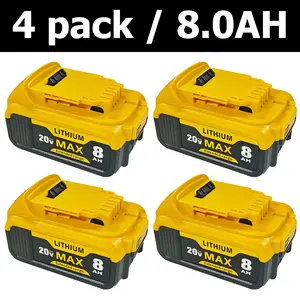 8Ah DCB206 Replacement for Dewalt 20V MAX Battery Compatible with Dewalt 20 Volt MAX XRLithium-ion Battery Feotdn powertools Lithium Ion Replacement Battery dcb606 dcb609 dcb612 battery max xr cordless tool high capacity battery dc series lithium replacem