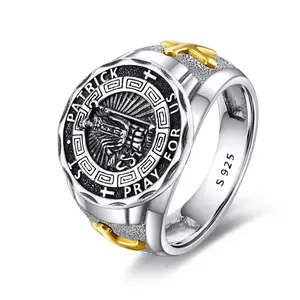 S925 Sterling Silver St Gabriel Ring Full Size Can be given as a gift or worn by yourself