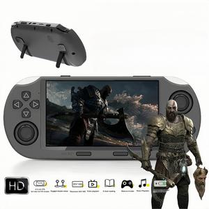 Pocket Handheld Gaming Console 2025 - Retro Game Emulator, Built-in Stand, Emergency Charger, Universal Accessories (Black)