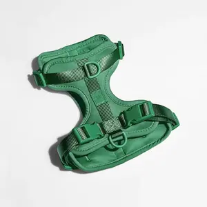 Wild One Spruce Harness - Lightweight Green Stretchy Harness with Adjustable Straps, Built-in Cushioning, and Three Attachment Points for Dogs