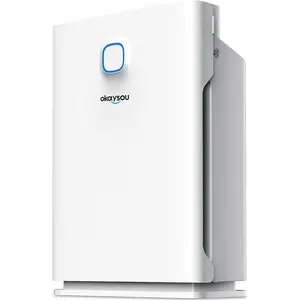 Okaysou Air Purifiers for Home Large Room, Smart PM2.5 Monitor H13 True HEPA with Washable Filter, 5-Stage Filtration System, AirMax10L Pro, White