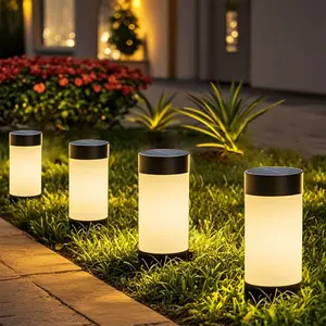 Solar LED Lawn Lights, Outdoor Garden Pathway Lighting, Ground Stake Design, /warm Light, Yard, Lawn, Garden Decor, Villa, Deck, Driveway, Christmas