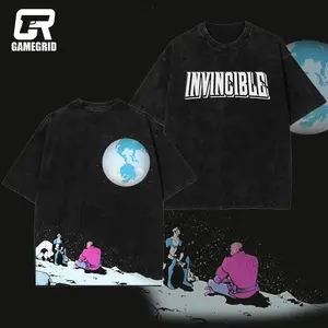 Retro Vintage Invincible War Nightfall Unisex Oversize Washed Lightweight Cotton T-Shirt Wash Gift For Game Fan, Comic Lover Clothes Menswear
