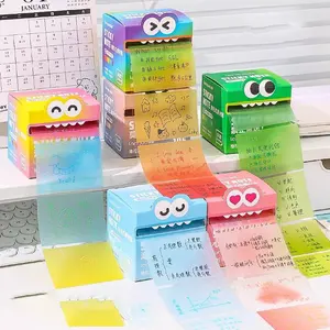 105 Sheets/Box Pull-Out Sticky Notes Pearlescent Transparent Notes for Schoolwork School Stationery