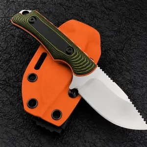 BM 15017 Compact Fixed Blade Knife, 2.79 Inch 8Cr13MoV Stainless Steel Full Tang Survival Knife with Kydex Sheath, Portable EDC Outdoor Tool for Camping, Hiking, Hunting & Emergency Rescue