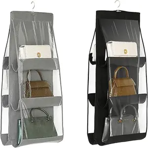 Bag storage bag, double-sided hanging storage bag, household storage hanging bag, wardrobe, multi-layer leather bag organizing bag