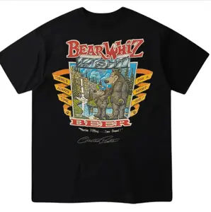 Vintage 80s Bear Whiz Beer Shirt, Single Stitch Parody Tee,Budweiser Tshirt,Graphic Tshirt,Full Size,Full Color
