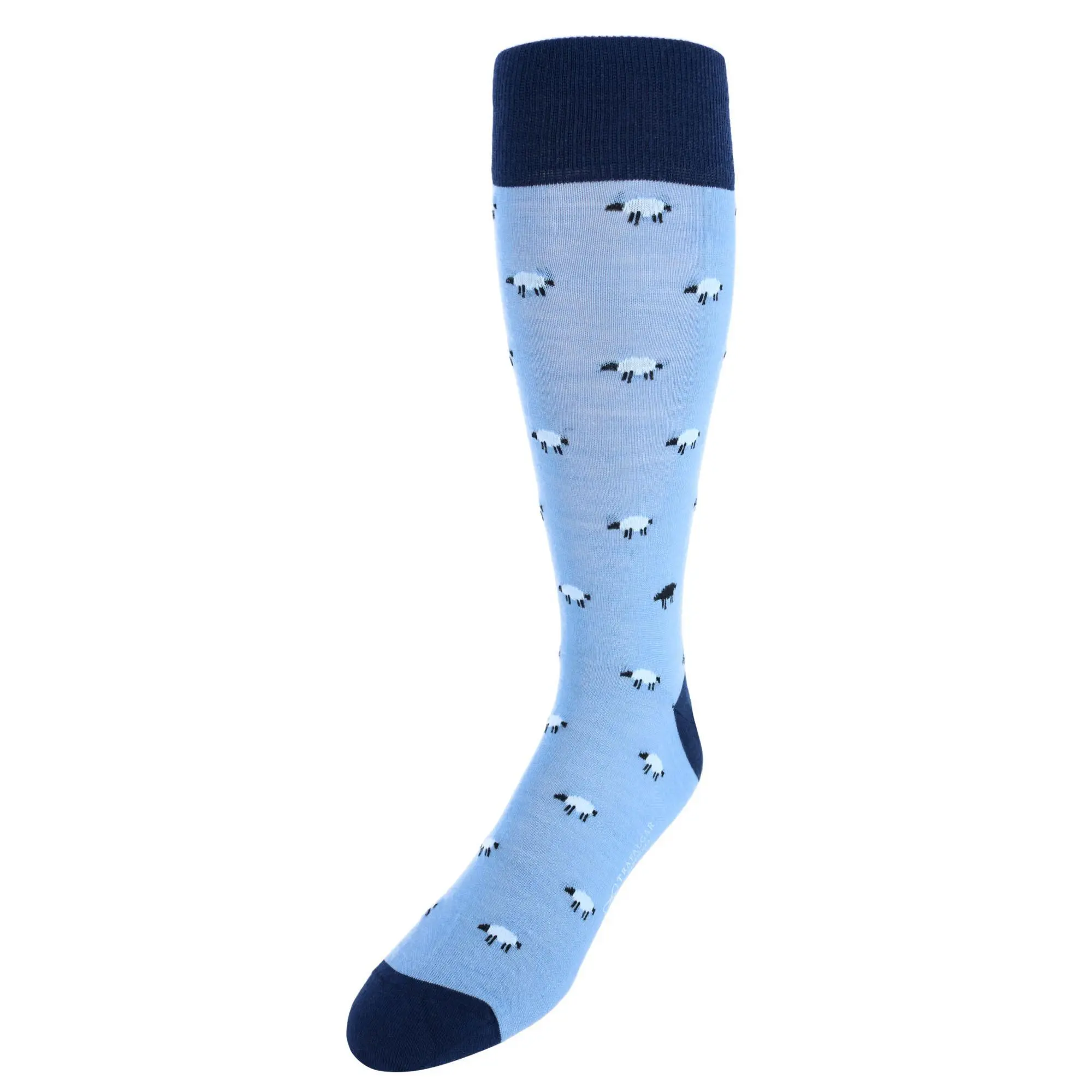 Trafalgar Dolly The Sheep Merino Wool Mid-Calf Socks, Novelty Socks