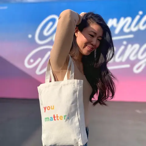 Mini Canvas “you matter.” Tote Bag