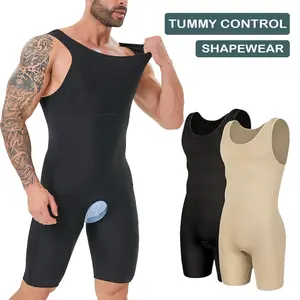 Mens Shapewear Body suit Plus Size Jumpsuit Men Underwear Chest Binders Flat Belly Corset Menswear Waist Compression Tummy Control