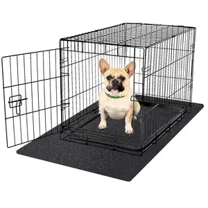 Kennel Pad  Crate Mat Liner, Absorbs , , Non-Slip, Washable Puppy Pee Pad for Kennel  - Under Pet Cage to Protect Floors, Thin Cut to Fit Design (36" x 24" - 1 Pack)