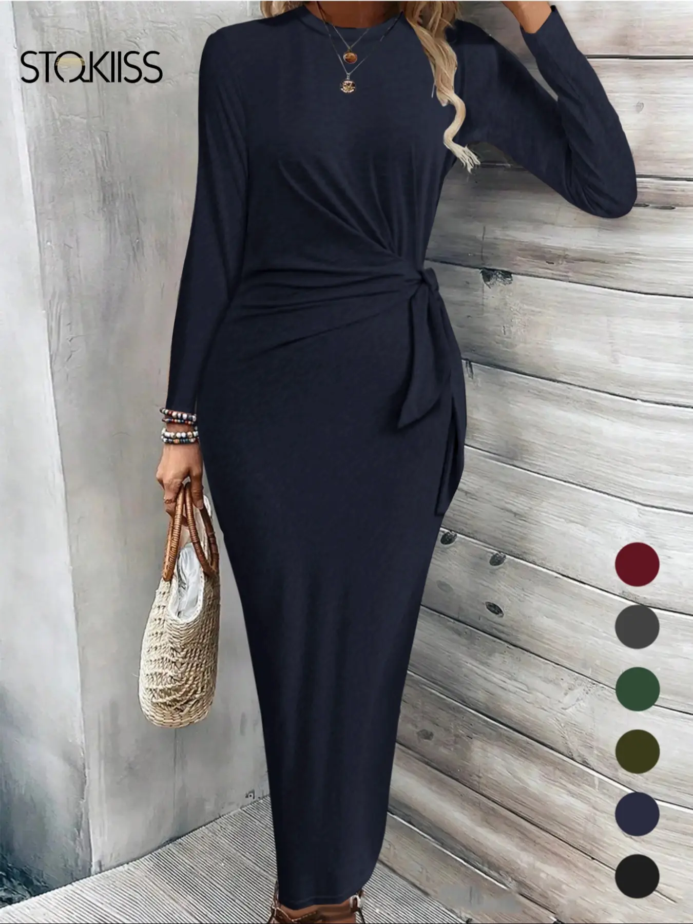 what to wear with maxi dress in fall The Eden Modest Maxi Dress Amber Wreath / S main image 1