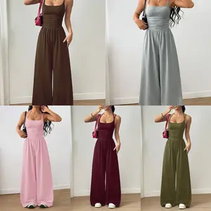 Summer Halter-Style Wide-Leg Loose-Fitting Women's Casual Racerback One-Piece Pants